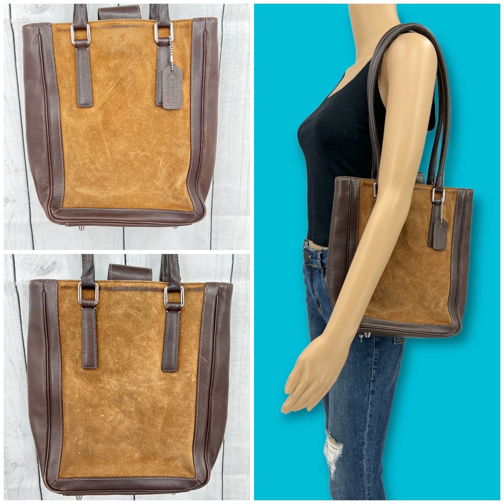Coach Brown and Tan Leather Tote
